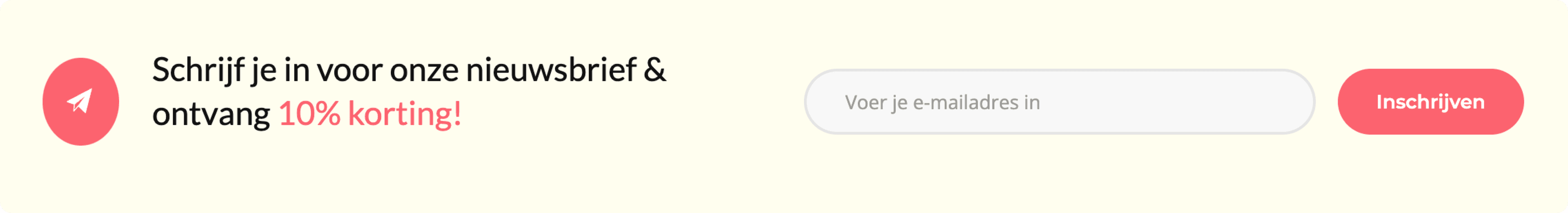 Een plek op de website waar je u kan inschrijven voor de nieuwsbrief