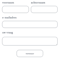 Een formulier van op de website waar je jouw contactgegevens kunt achterlaten