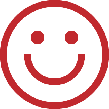 Een rode smiley