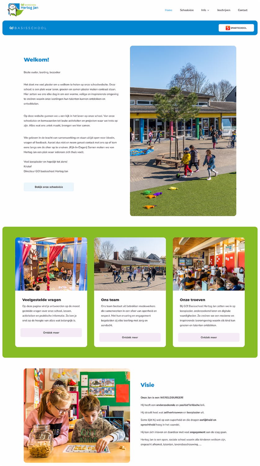 Een jeugdwerksite van een jeugdbewging gemaakt door Nomu Web Agency