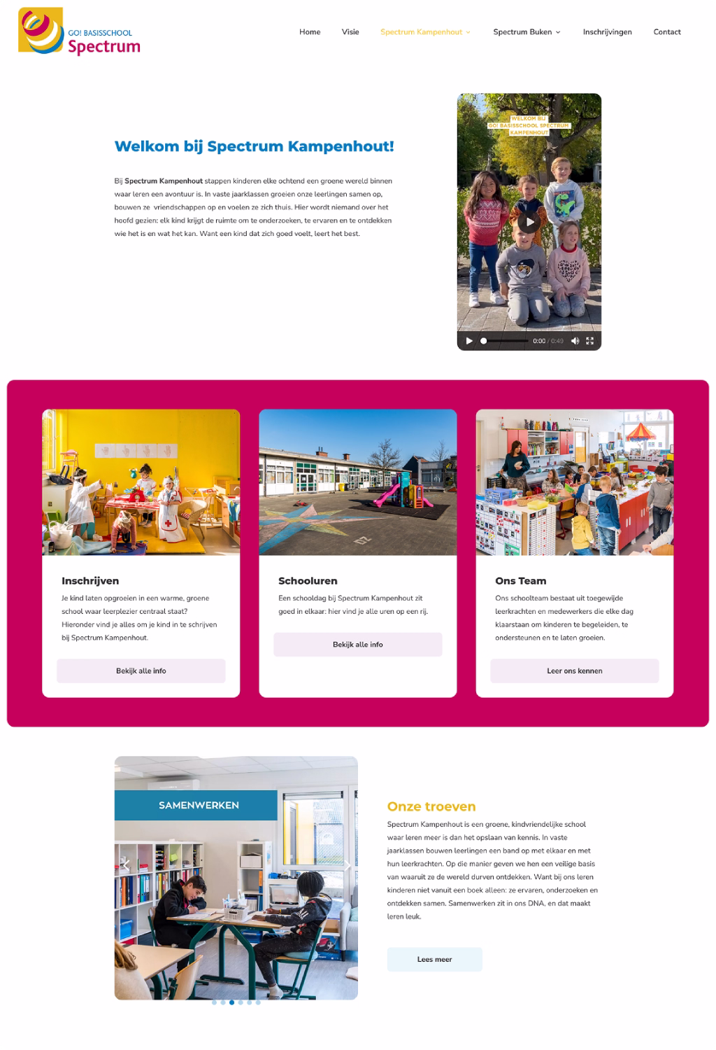 Een jeugdwerksite van een jeugdbewging gemaakt door Nomu Web Agency