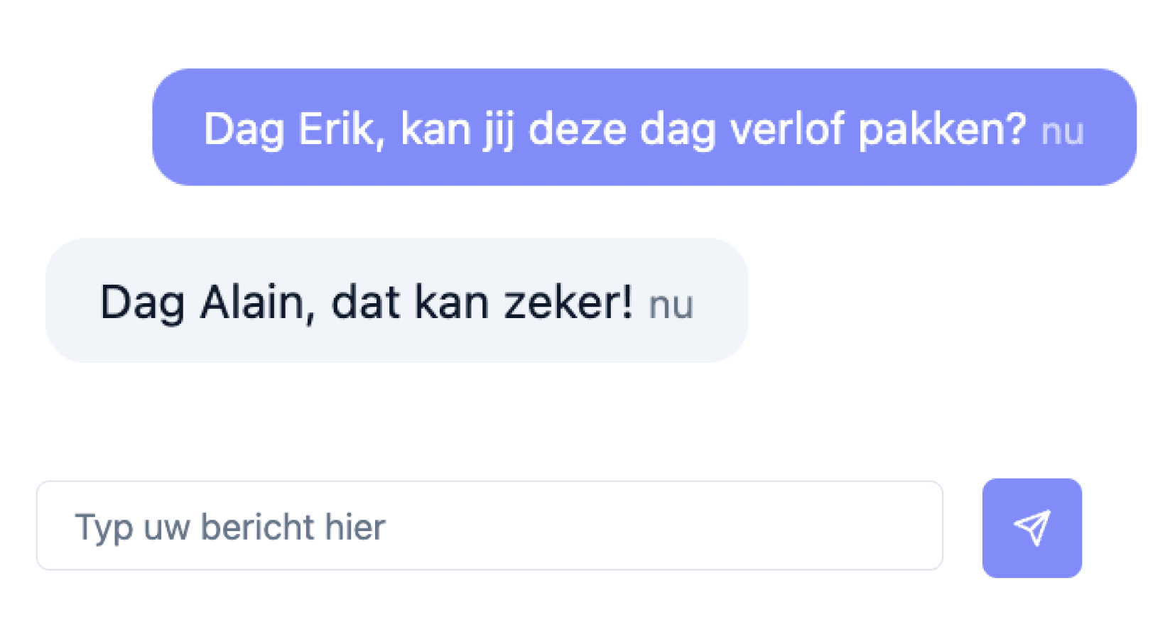 Shiftplanning met een chatfunctie tussen collega's