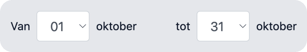 Shiftplanning waar je kan sorteren op maanden